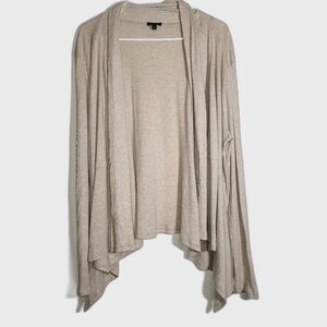 Talbots Modal Asymmetrical Open Cardigan Sweater XL